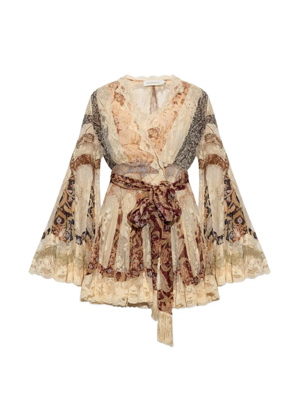 Lace Belted Mini Dress by ZIMMERMANN