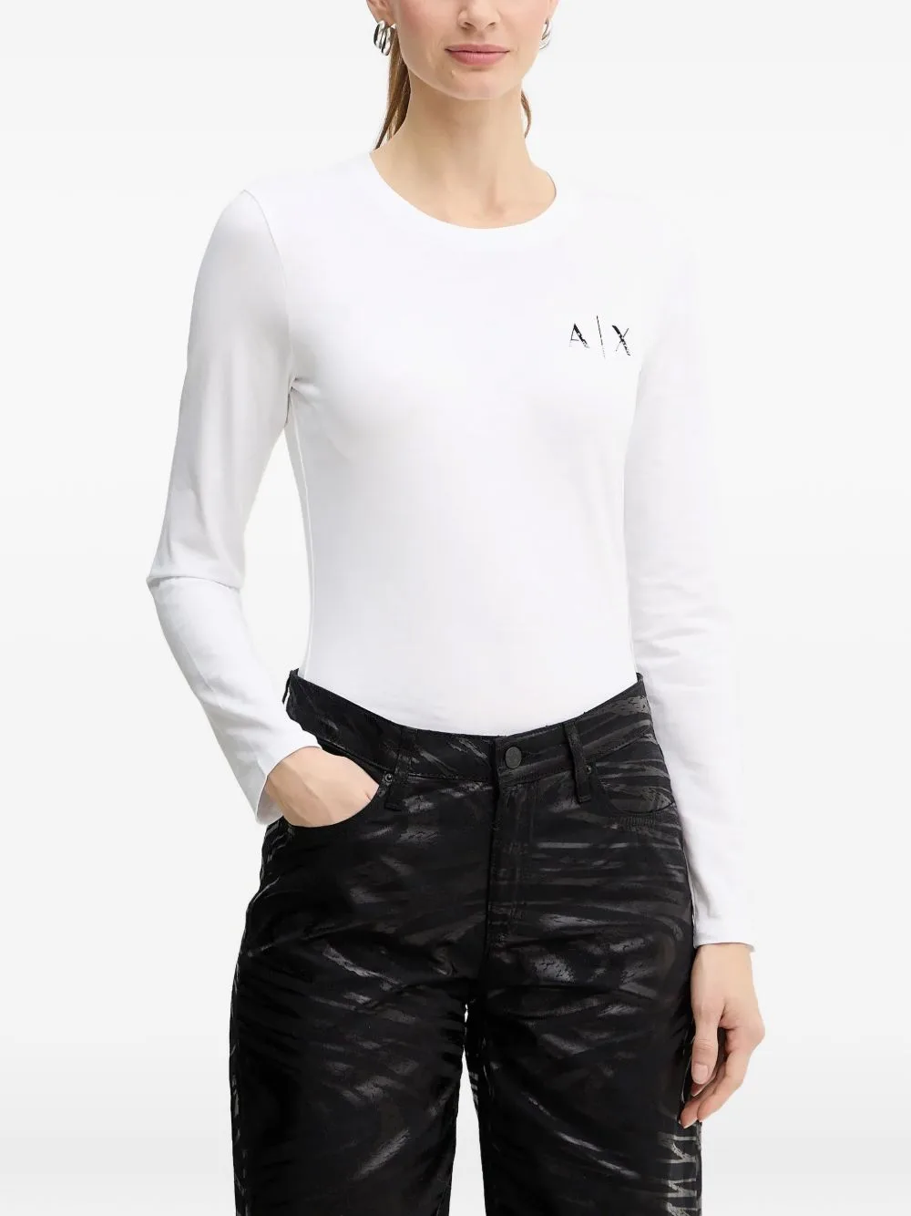 Logo-Print Crew-Neck T-Shirt by Armani Exchange