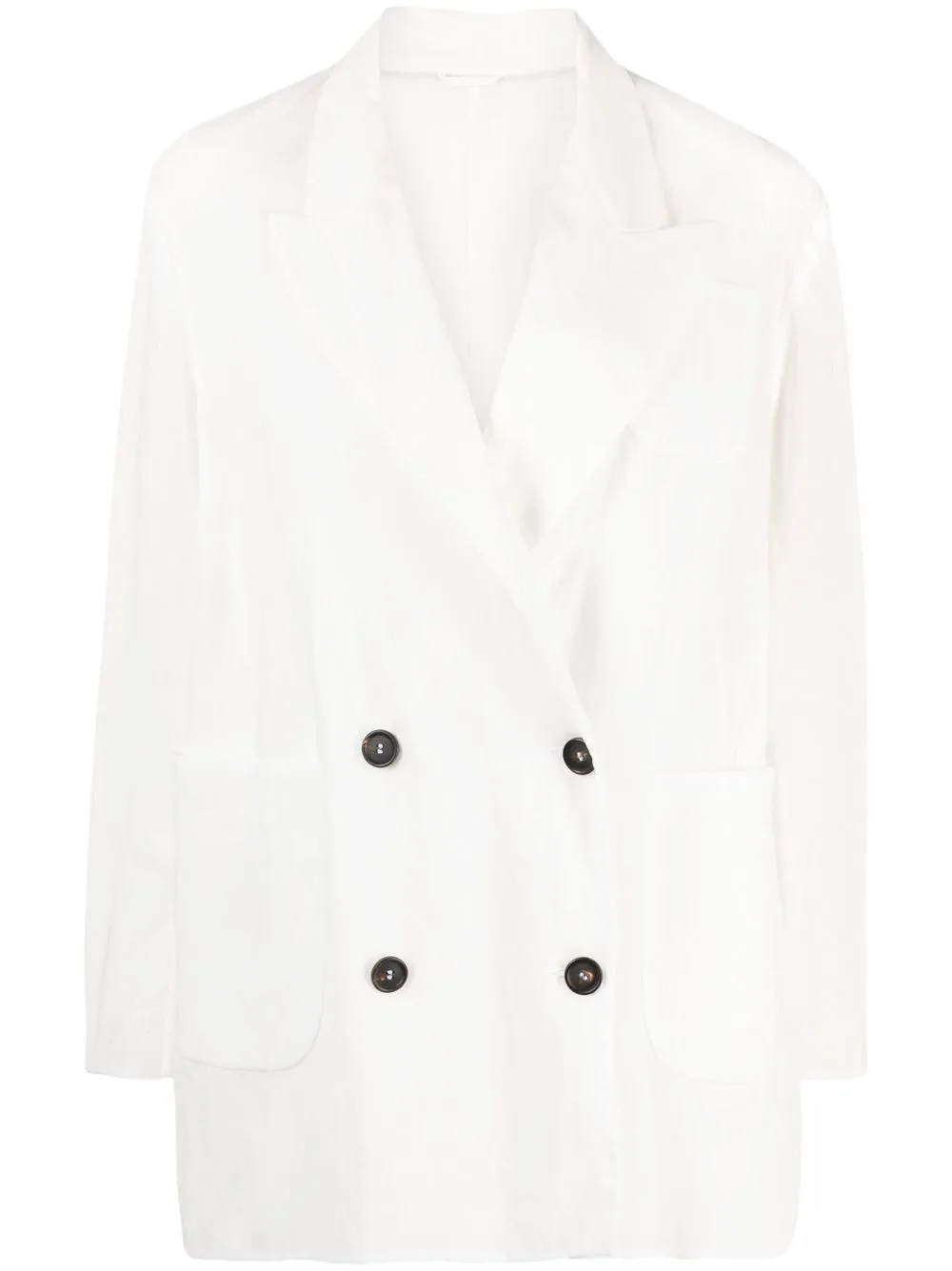 Double-Breasted Notched-Lapel Blazer by Brunello Cucinelli