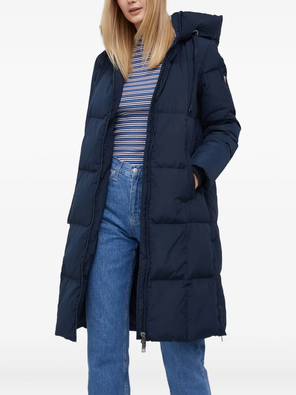 MMNova Square Hooded Single-Breasted Coat by Mos Mosh