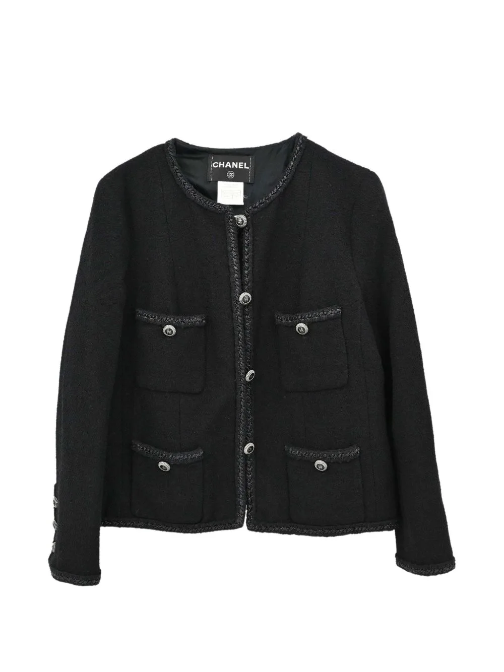 2008 Collarless Tweed Jacket by CHANEL Pre-Owned