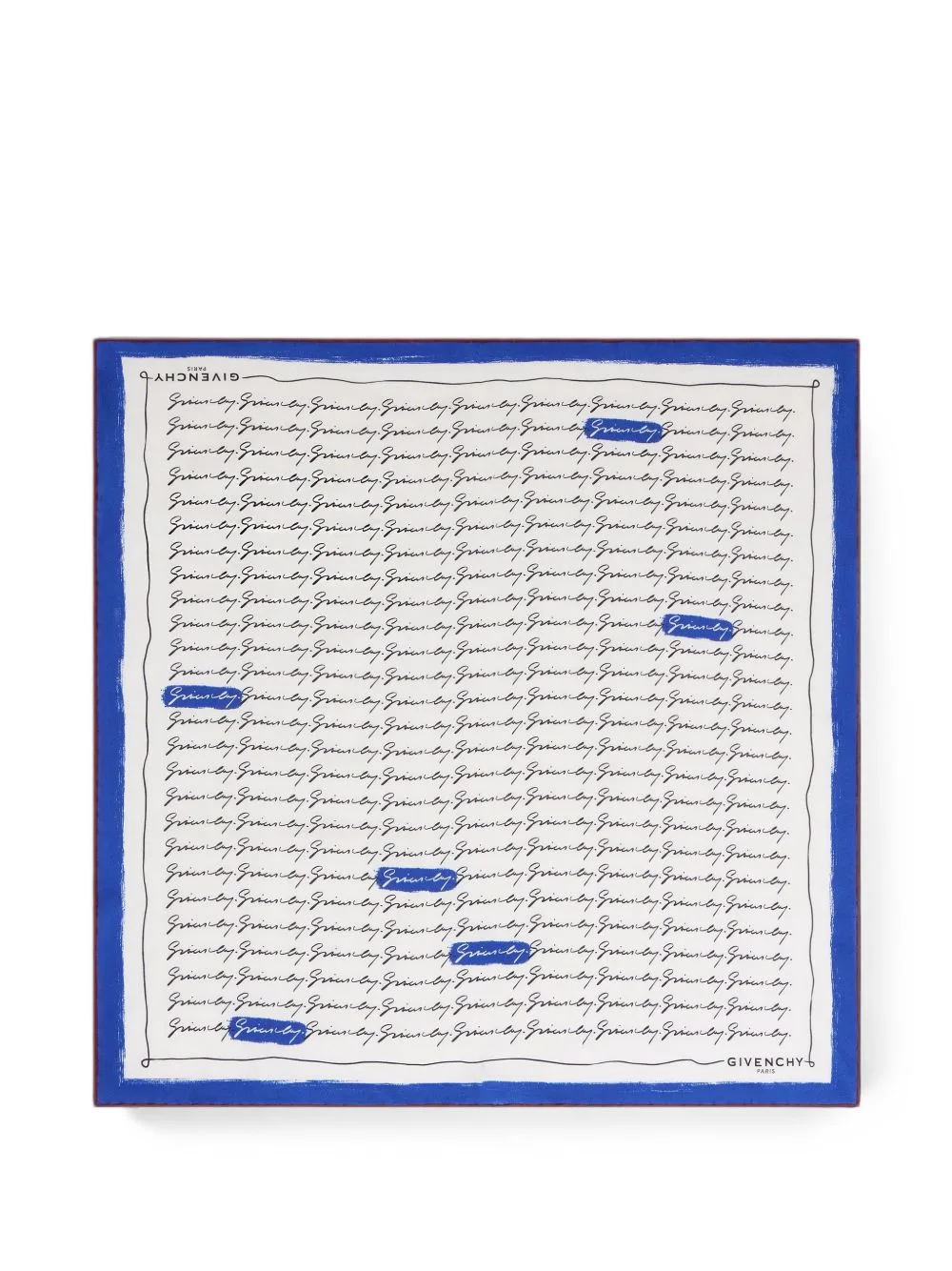 Small Square in Silk with Givenchy Signature by Givenchy