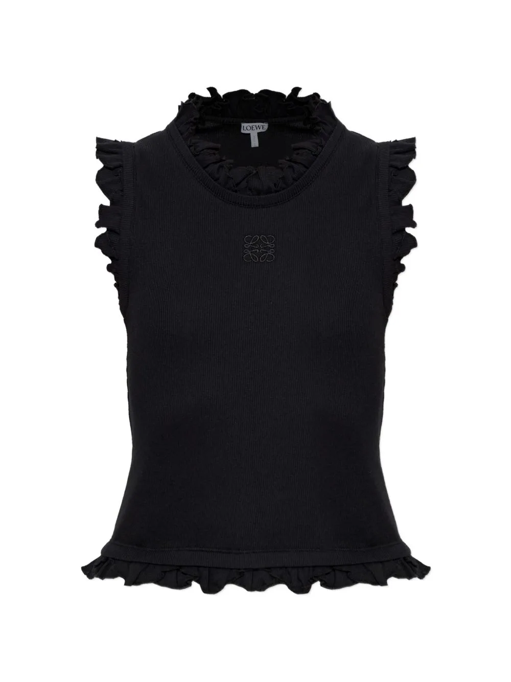 Ruffled Ribbed Top by LOEWE