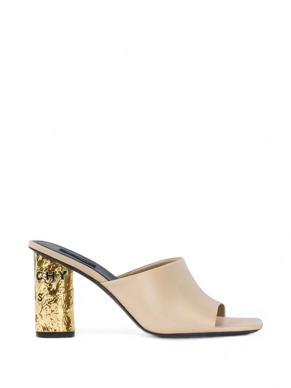 Tape Heeled Mules in Leather by Givenchy