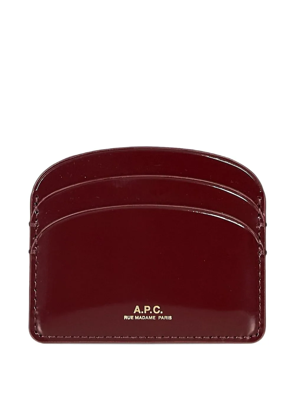 Curved Leather Card Holder by A.P.C.