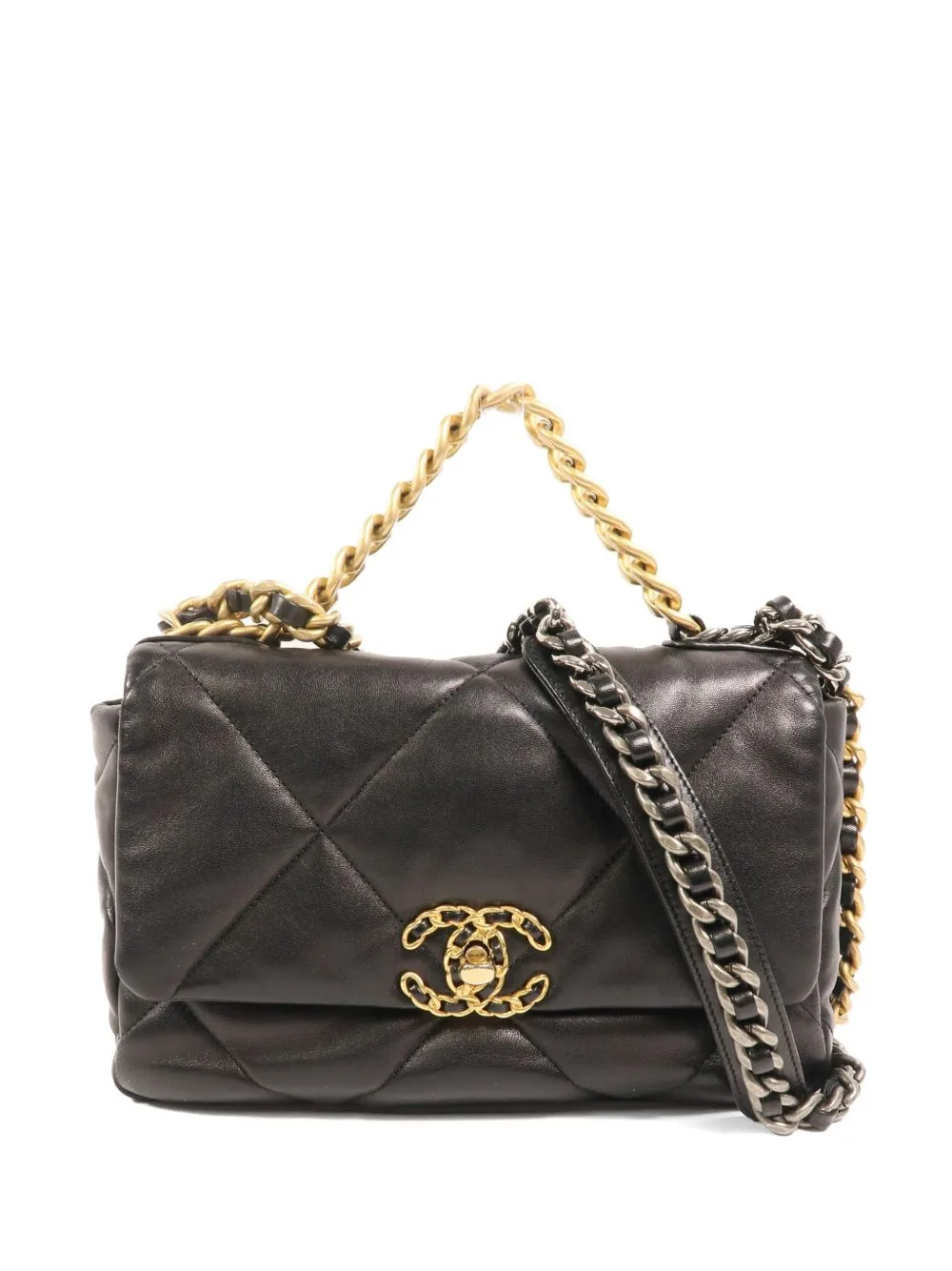 Small C19 Two-Way Quilted Lambskin Shoulder Bag by CHANEL Pre-Owned