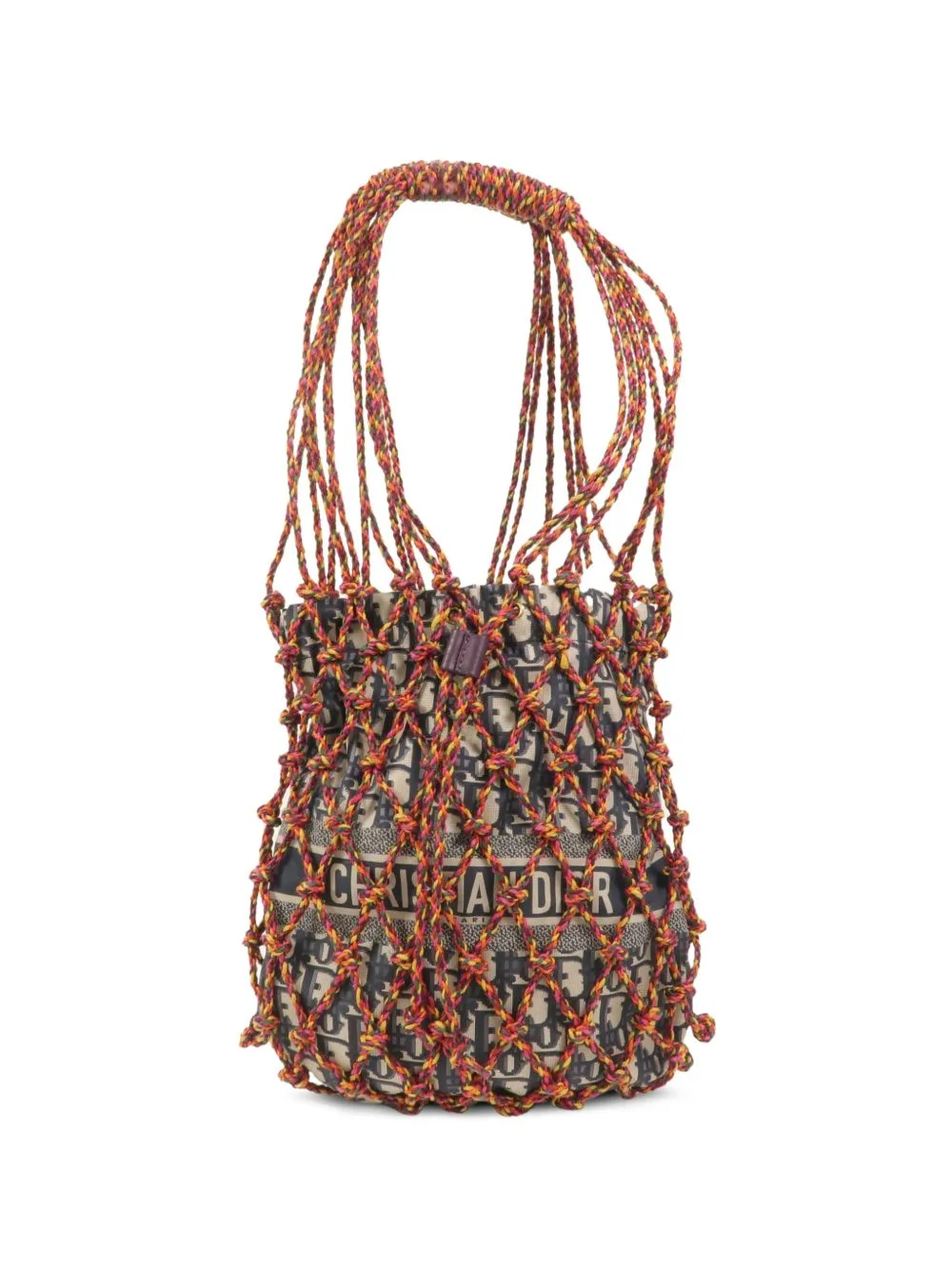 Oblique-Canvas Net Tote Bag by Christian Dior Pre-Owned