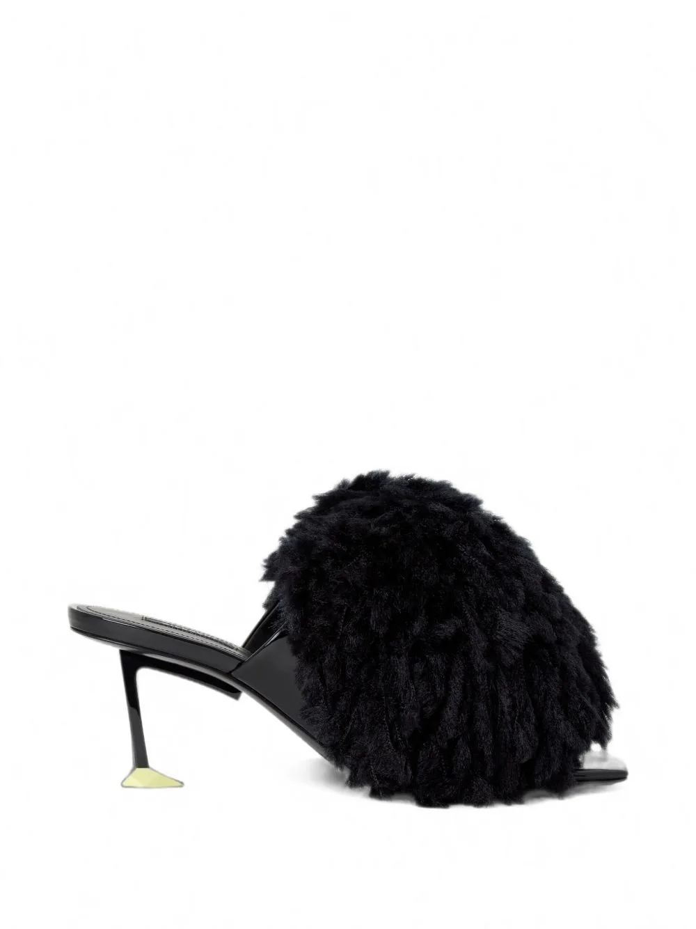 Pompom Mules in Patent Leather and Knit by Givenchy