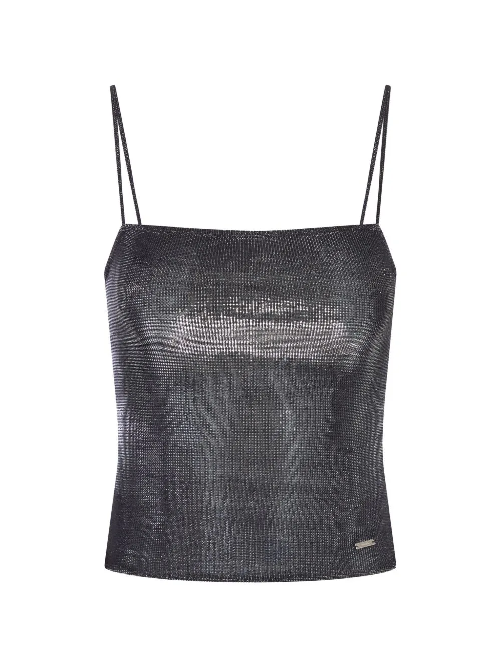Metallic Spaghetti-Strap Tank Top by Gucci