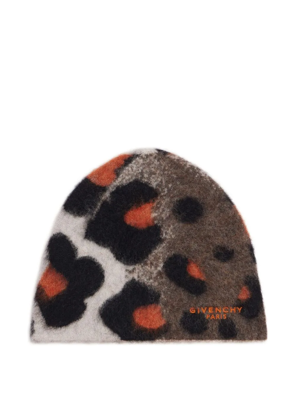 Beanie in Alpaca Wool with Leopard Jacquard by Givenchy
