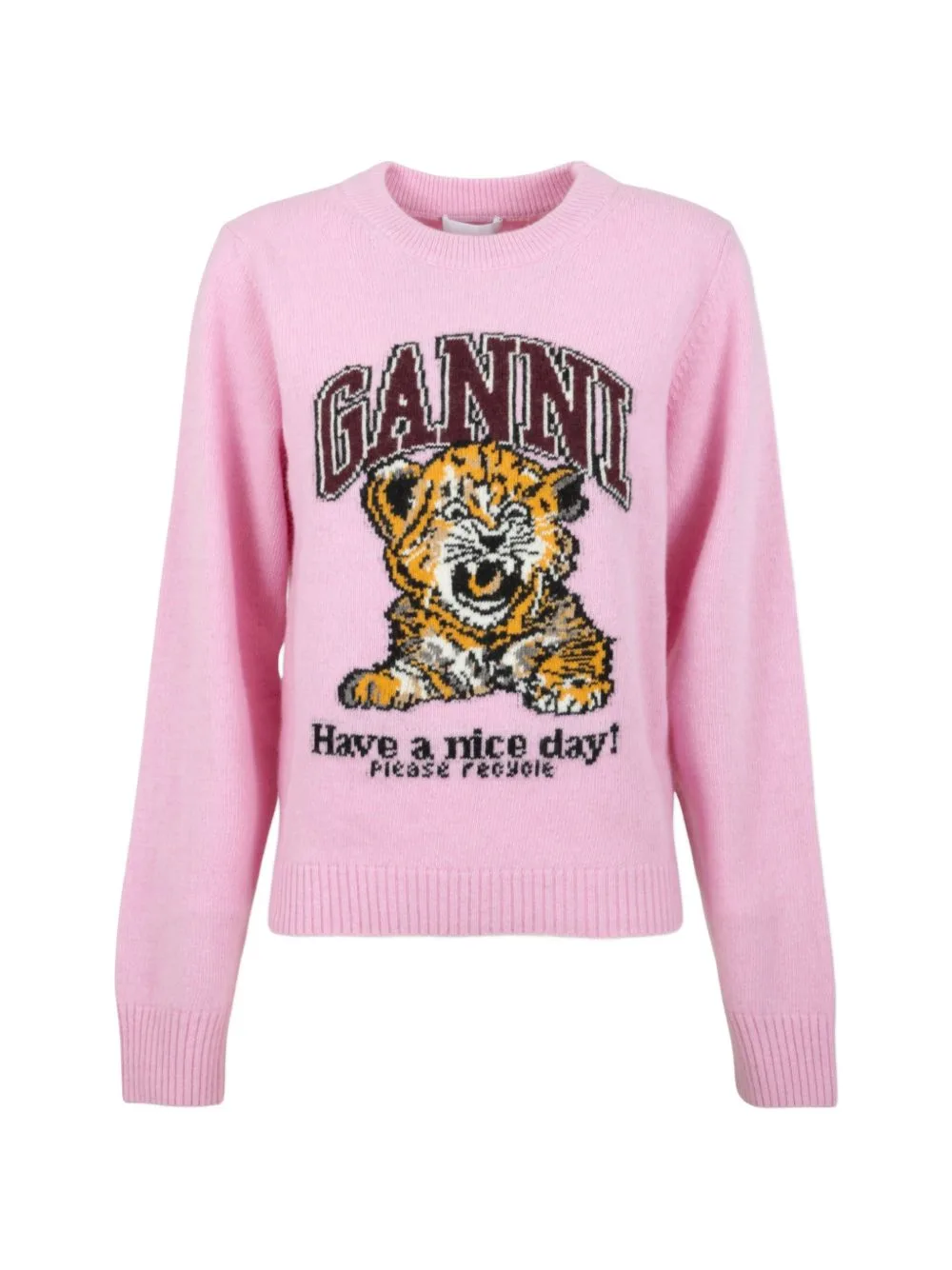Graphic Wool Sweater by GANNI