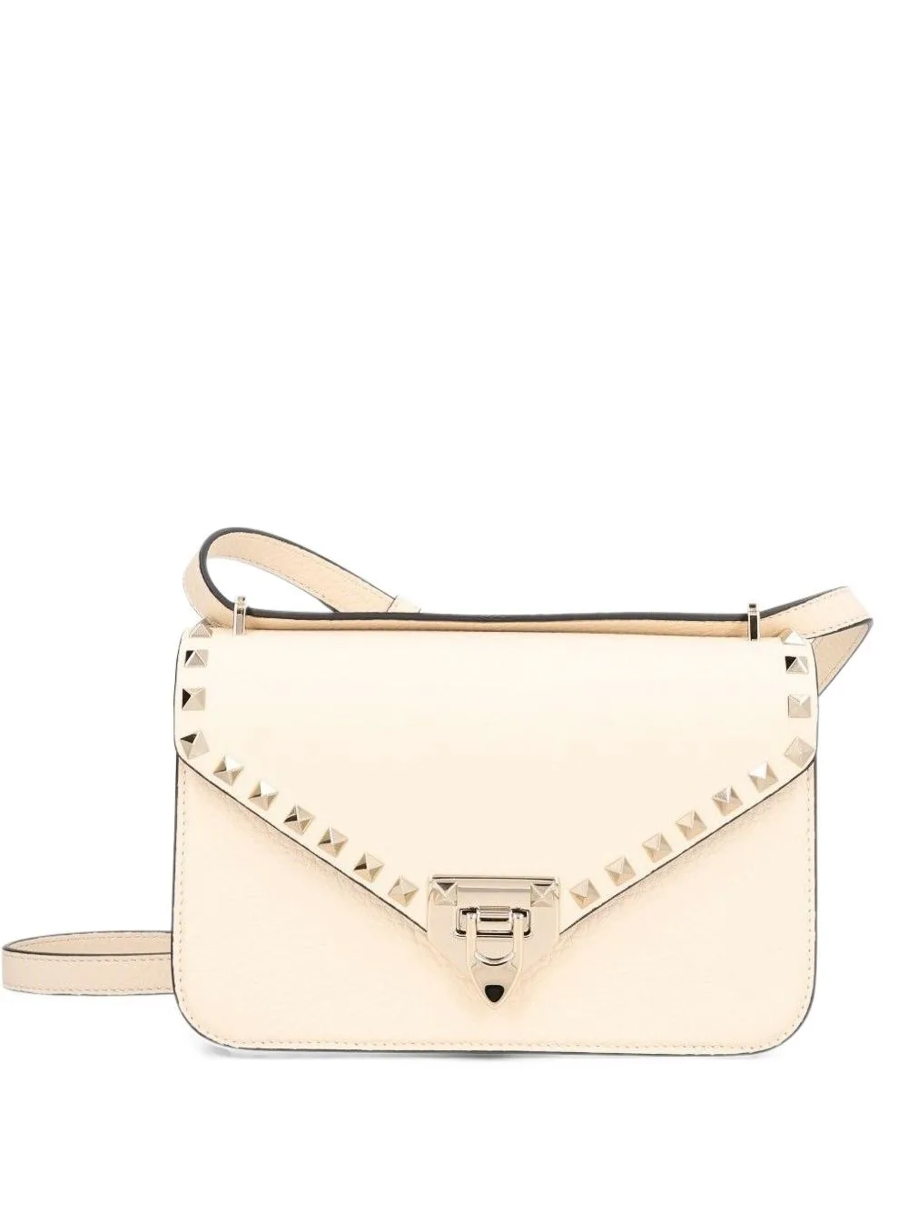 Rockstud Small Shoulder Bag in Grainy Calfskin