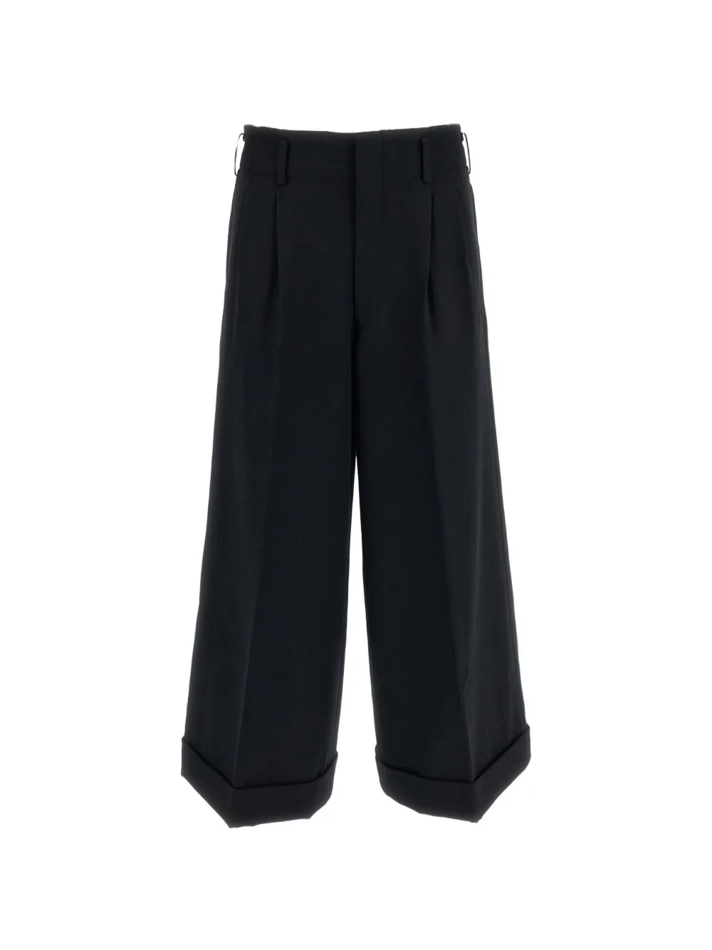 Pleated Turn-Up Trousers