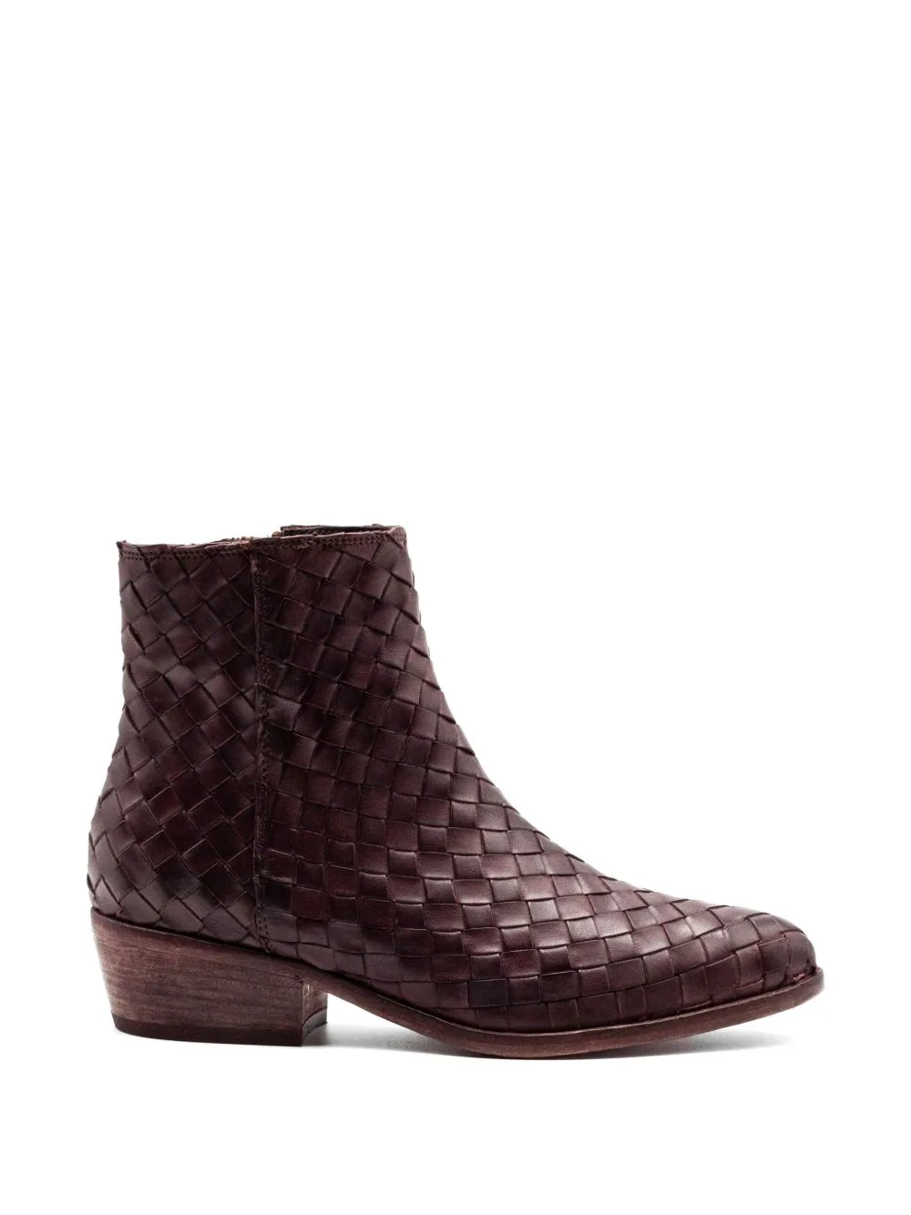 Woven Leather Ankle Boots by curiositè