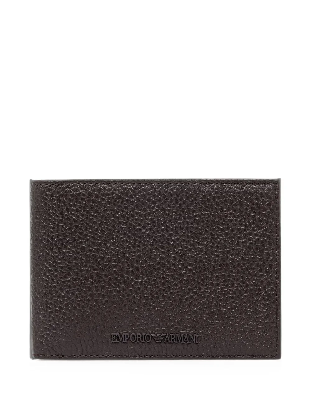 Grained Leather Wallet by Emporio Armani