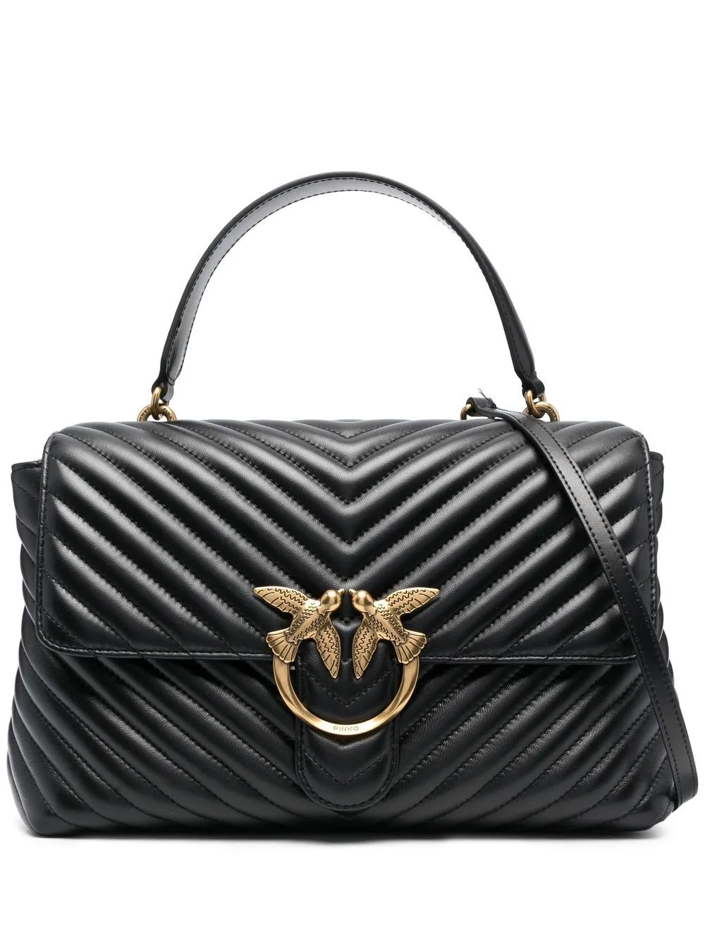 Large Handbag Lady Love Bag Puff Chevron by PINKO