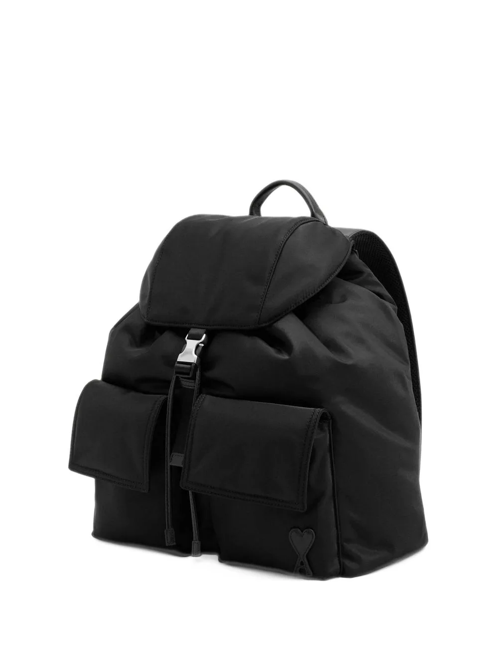 Nylon Marcel Flap Backpack by AMI Paris