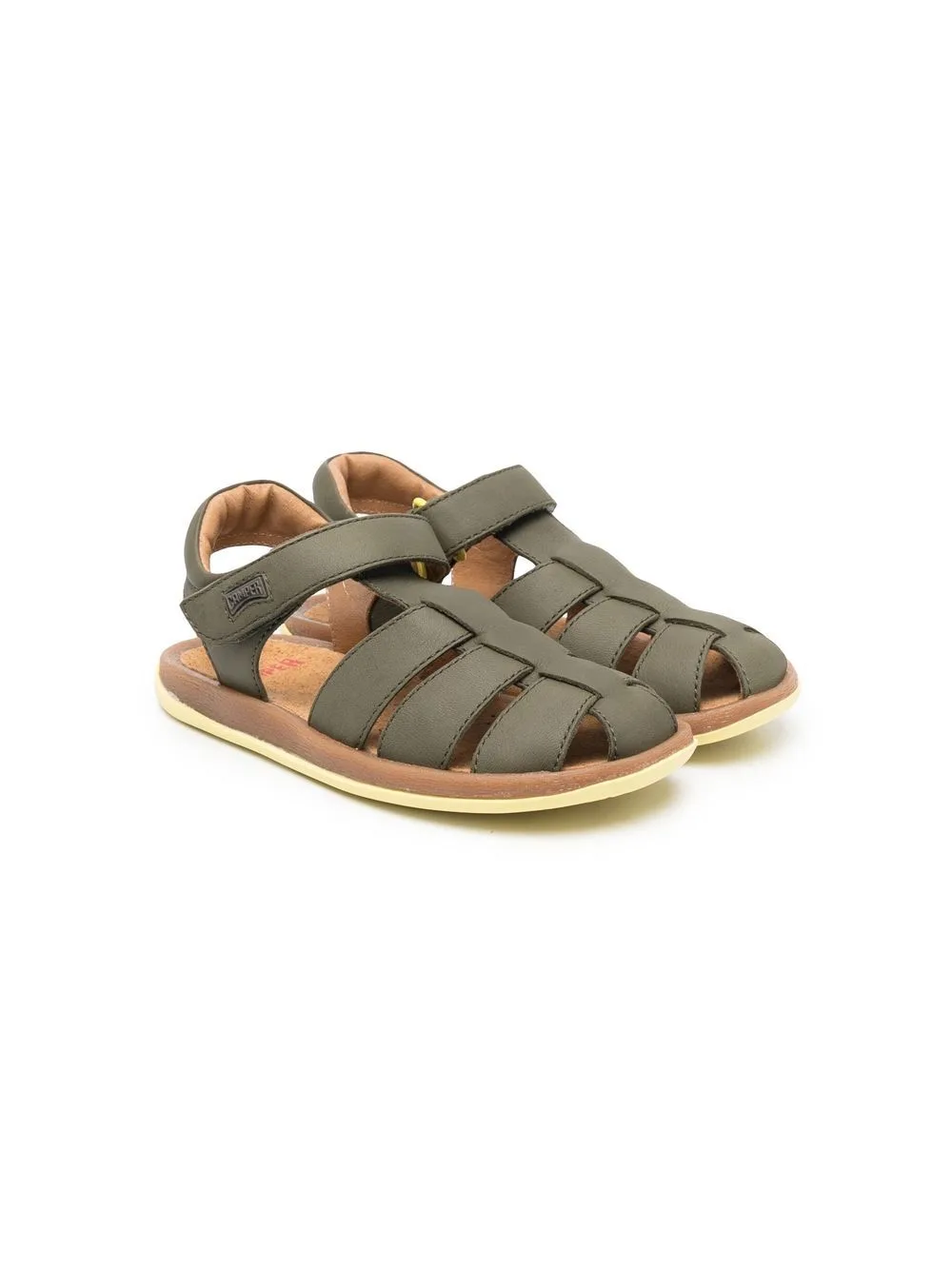 Bicho Touch-Strap Leather Sandals by Camper Kids