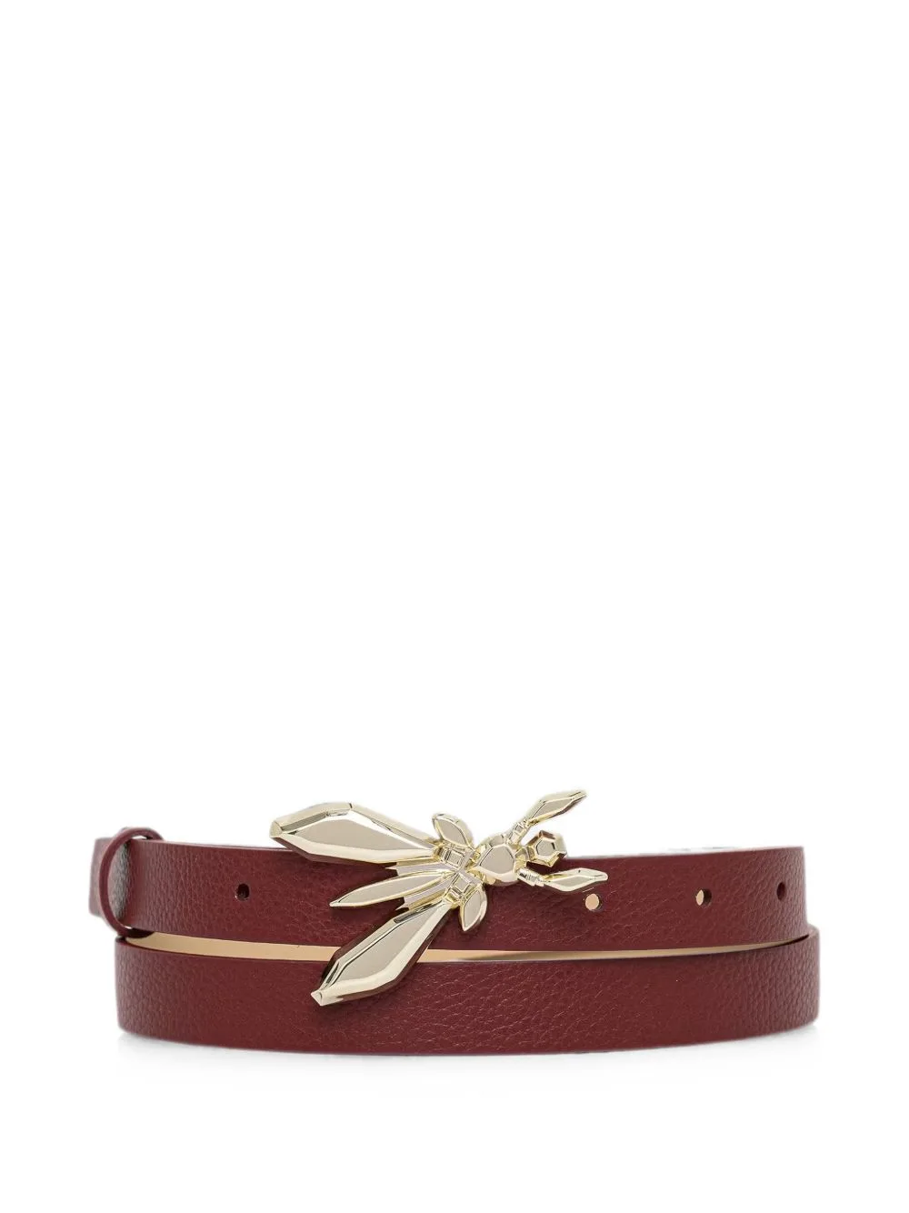 Fly Buckle Leather Belt by Patrizia Pepe