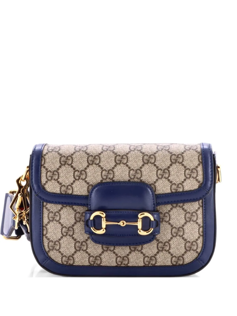 Horsebit 1955 Shoulder Bag GG Coated Canvas with Leather Mini Crossbody Bag by Gucci Pre-Owned