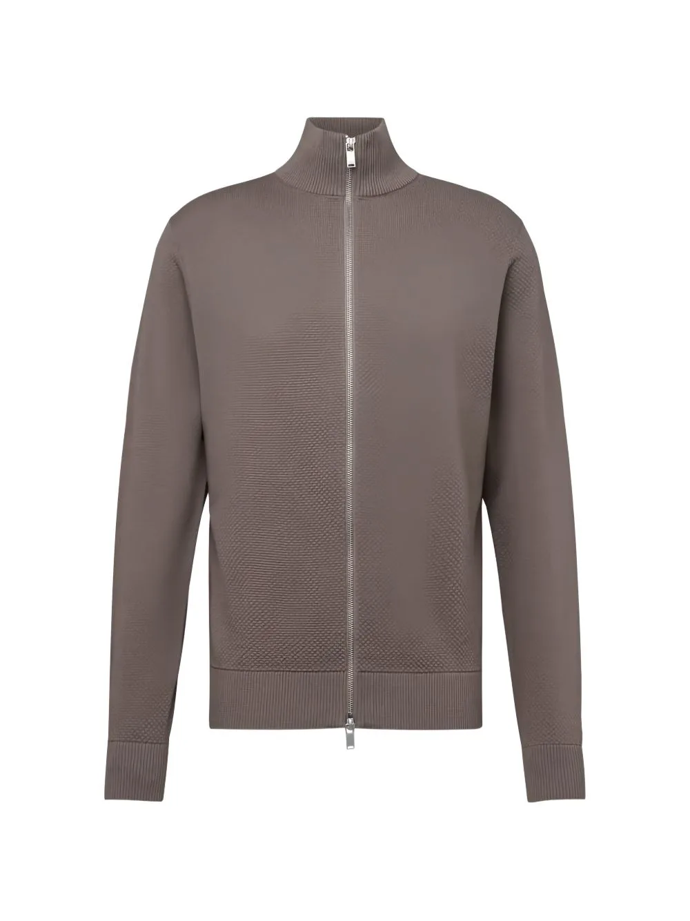 Zip-Up Textured-Knit Sweater by Drykorn
