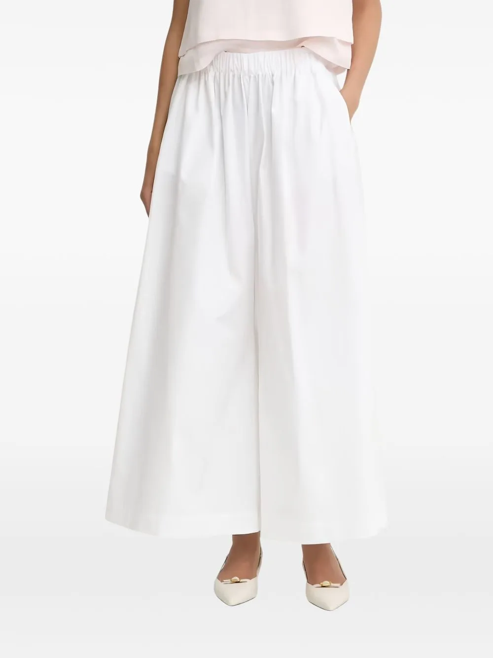 Elasticated-Waist Palazzo Pants by BOSS