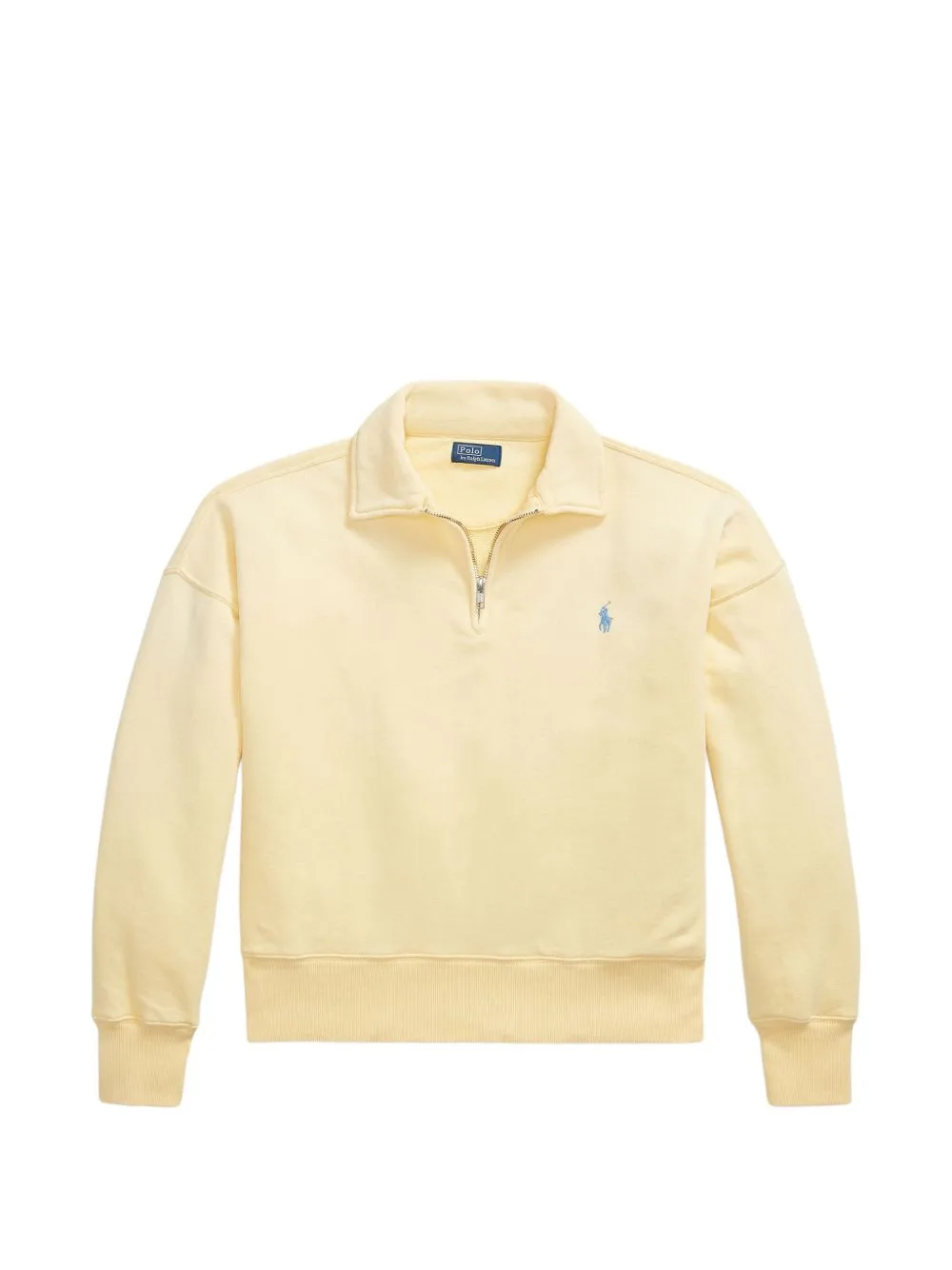 Quarter-Zip Pony-Embroidered Sweatshirt