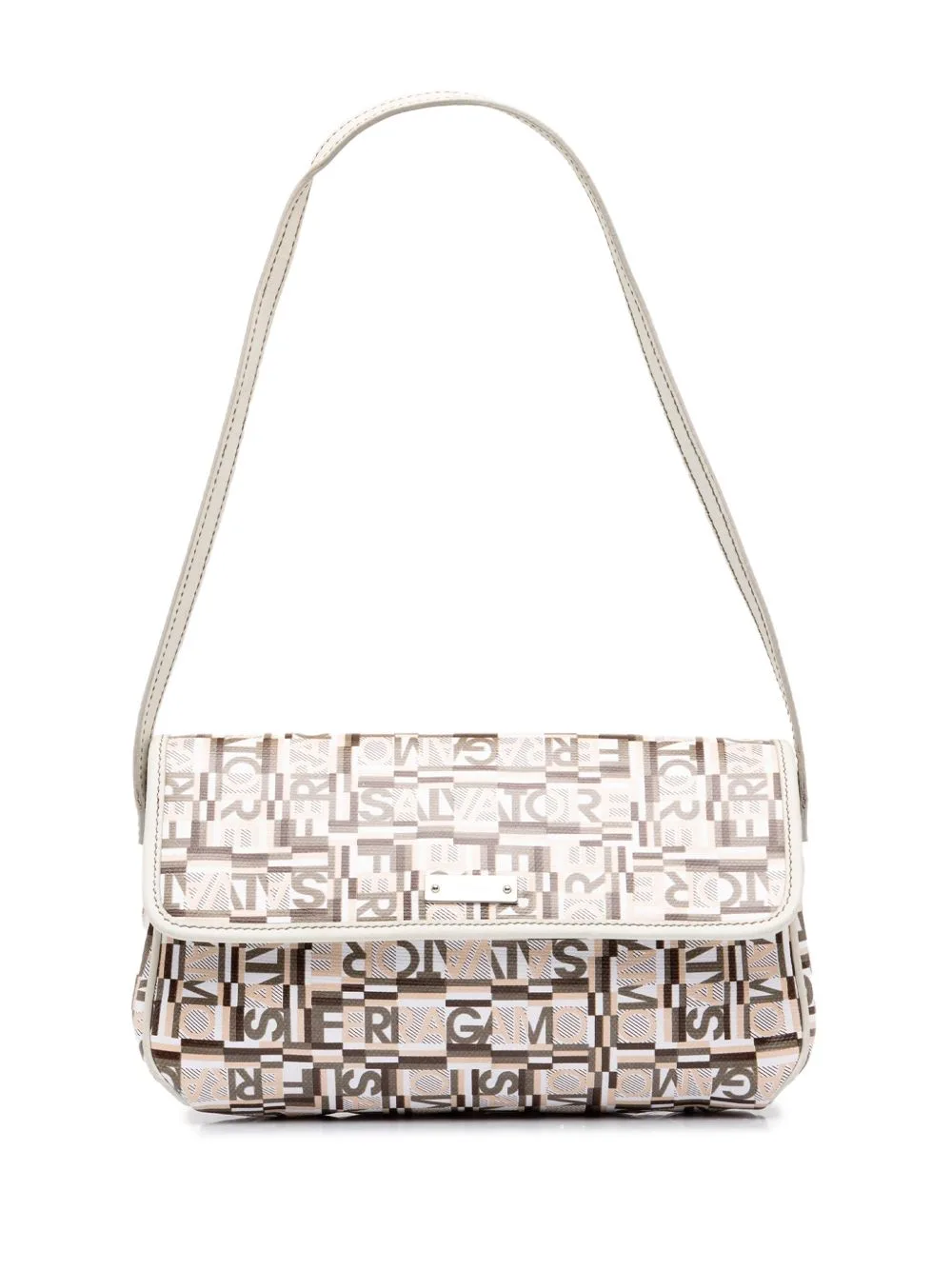2000-2010 PVC Logo Print Shoulder Bag by Ferragamo Pre-Owned