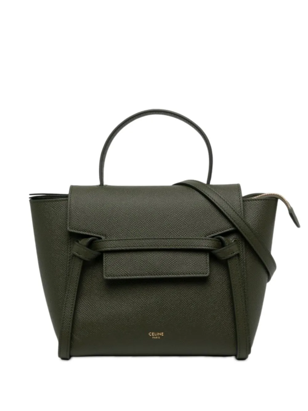 2018 Micro Grained Calfskin Belt Bag Satchel by Celine Pre-Owned