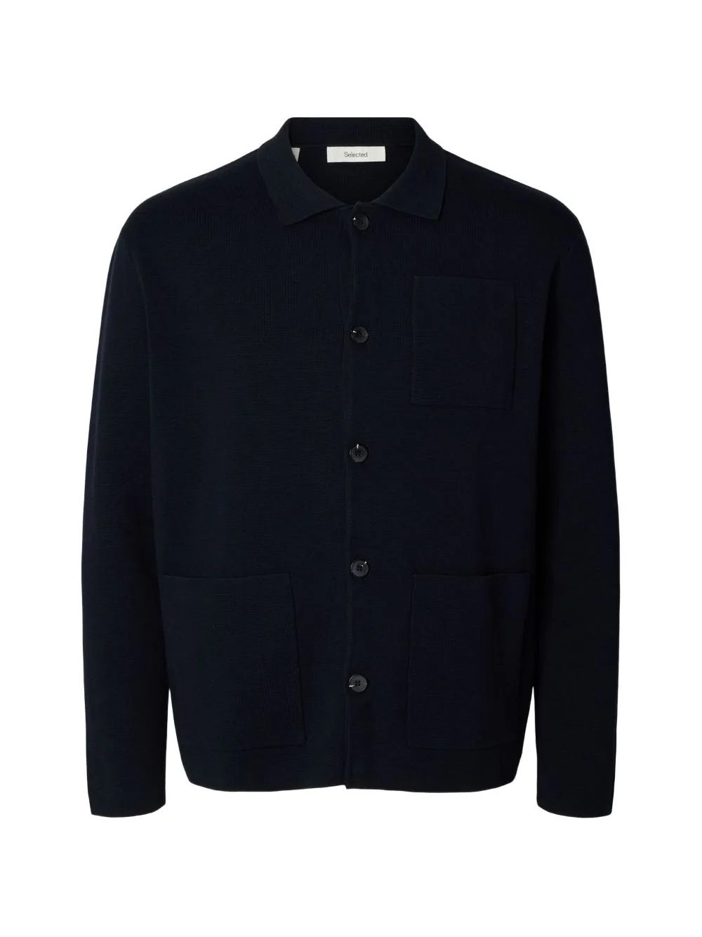 Polo-Collar Cardigan by SELECTED