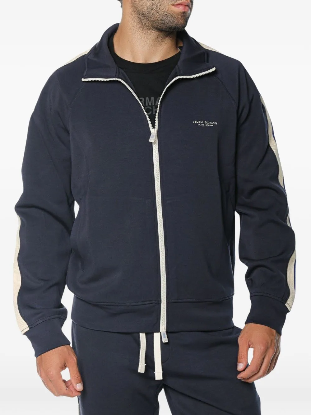 Side-Stripe Raglan-Sleeve Sweater by Armani Exchange