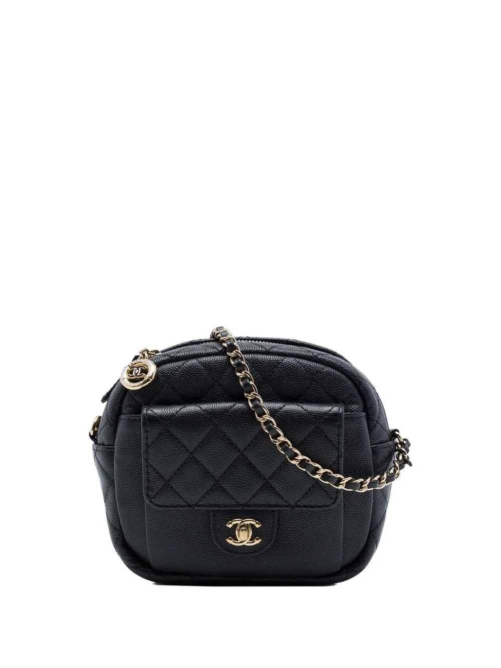 2019 CC Quilted Caviar Day Camera Bag Crossbody Bag by CHANEL Pre-Owned