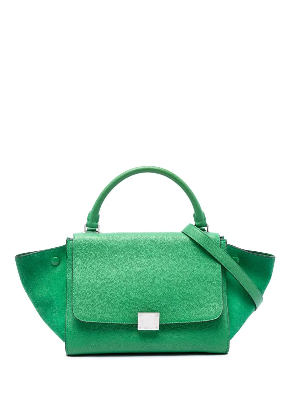 2015 Small Leather Trapeze Satchel by Celine Pre-Owned