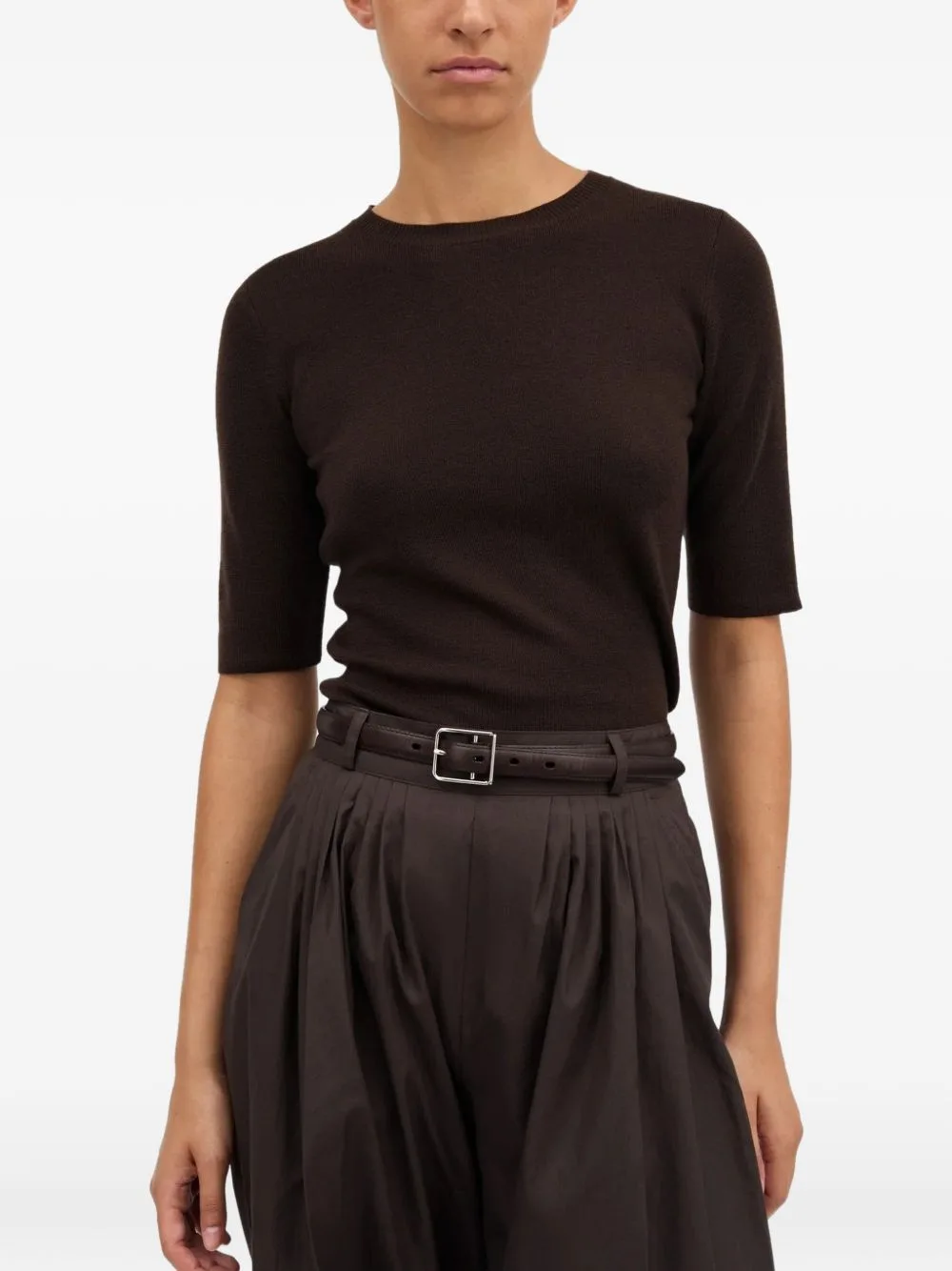 Kamina Merino T-Shirt by MARK KENLY DOMINO TAN