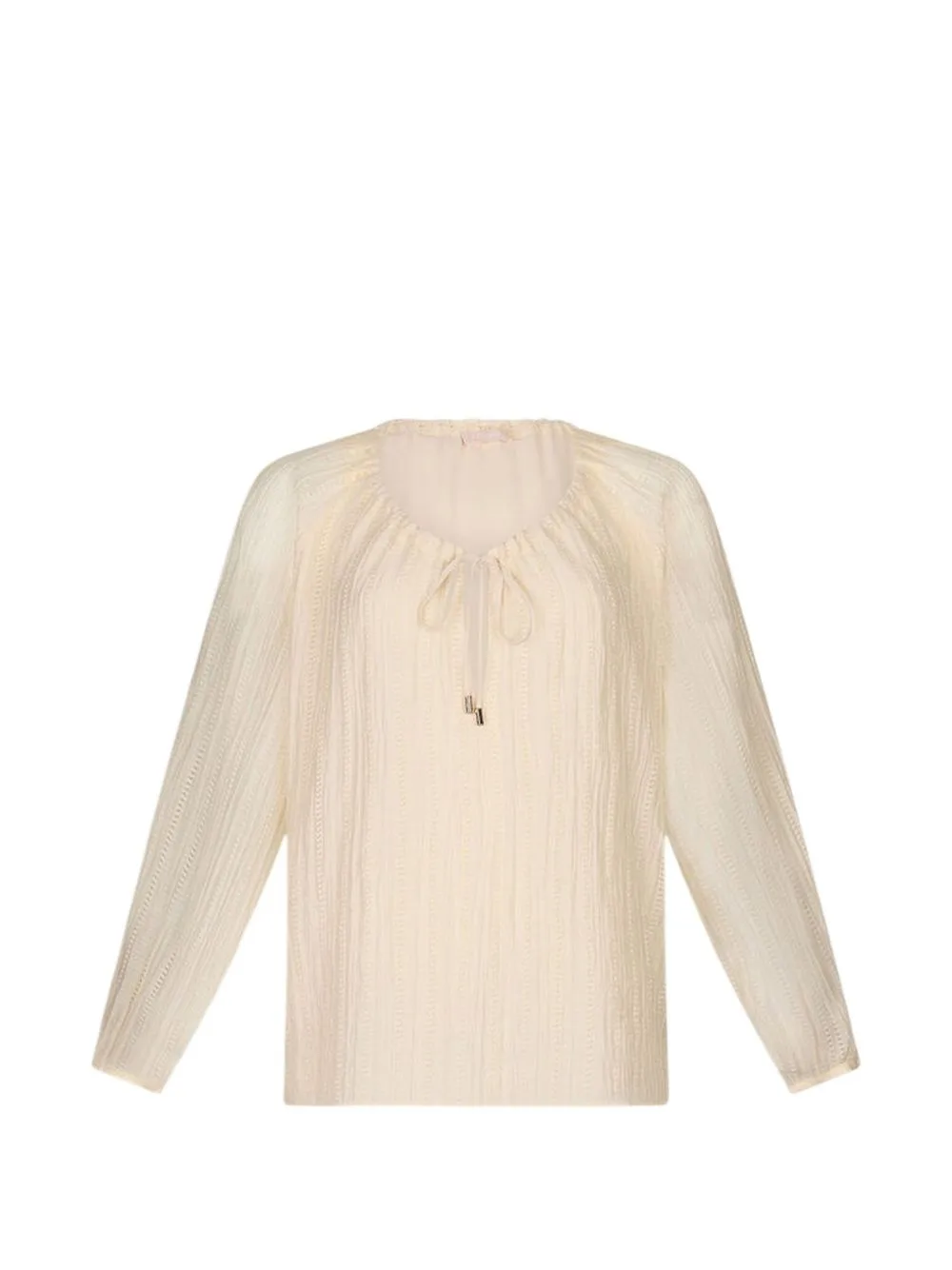 Sheer Vertical-Stripe Blouse by LIU JO