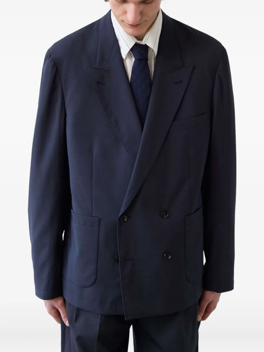 Kirk Unstructured Double-Breasted Blazer by Carter Young
