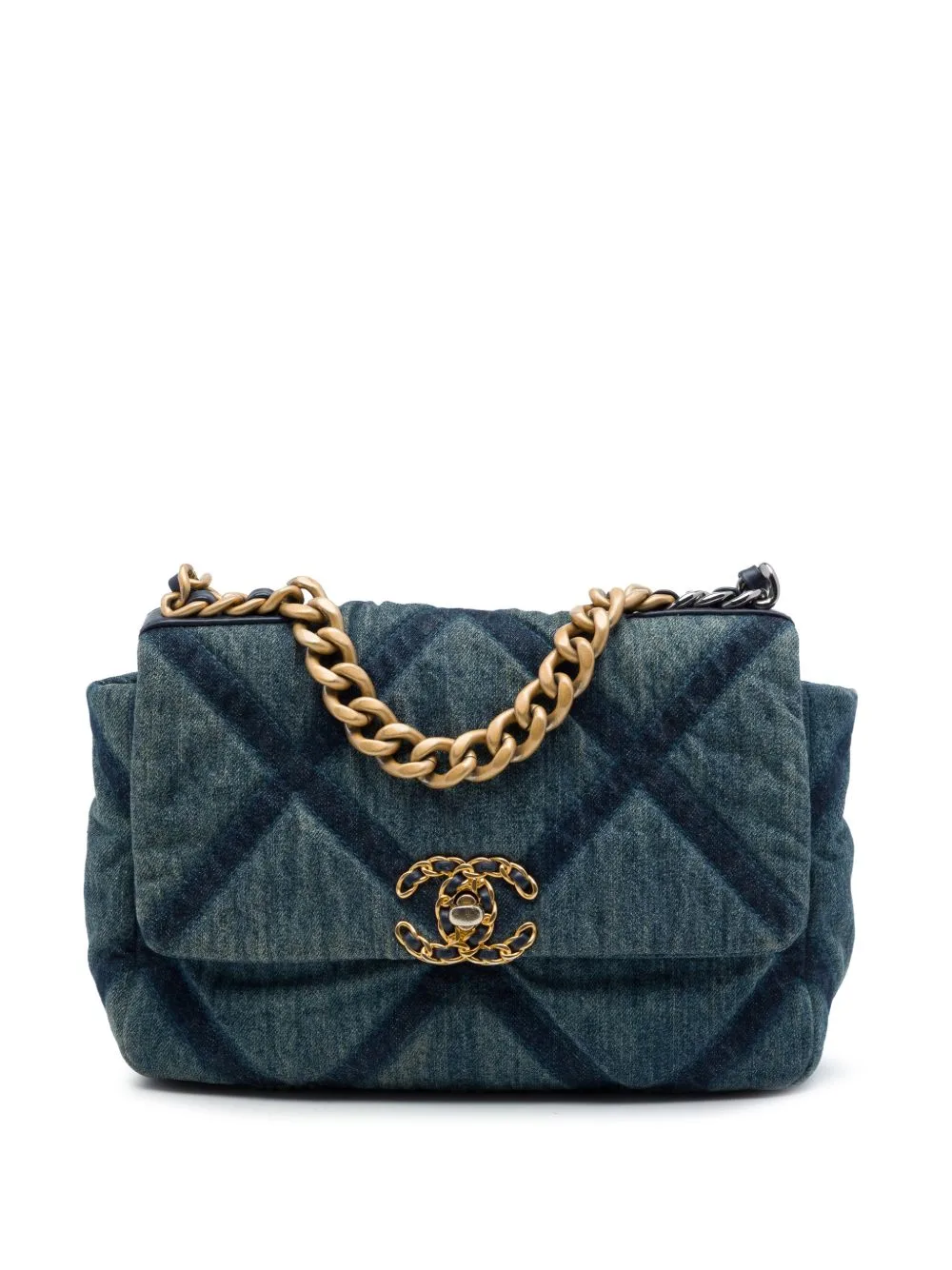 2021-2026 Medium Denim 19 Flap Satchel by CHANEL Pre-Owned