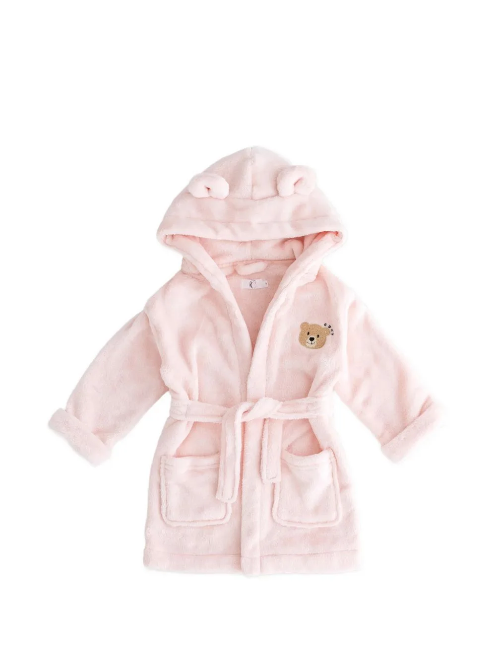 Bear-Patch Hooded Dressing Gown by Cozy Crew Club
