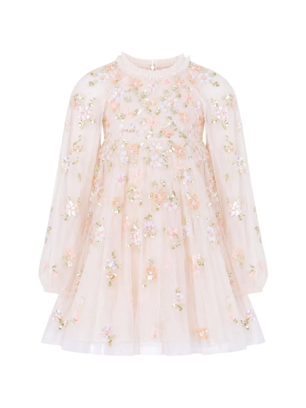 Freesia Shimmer Cape-Sleeve Dress by NEEDLE & THREAD KIDS