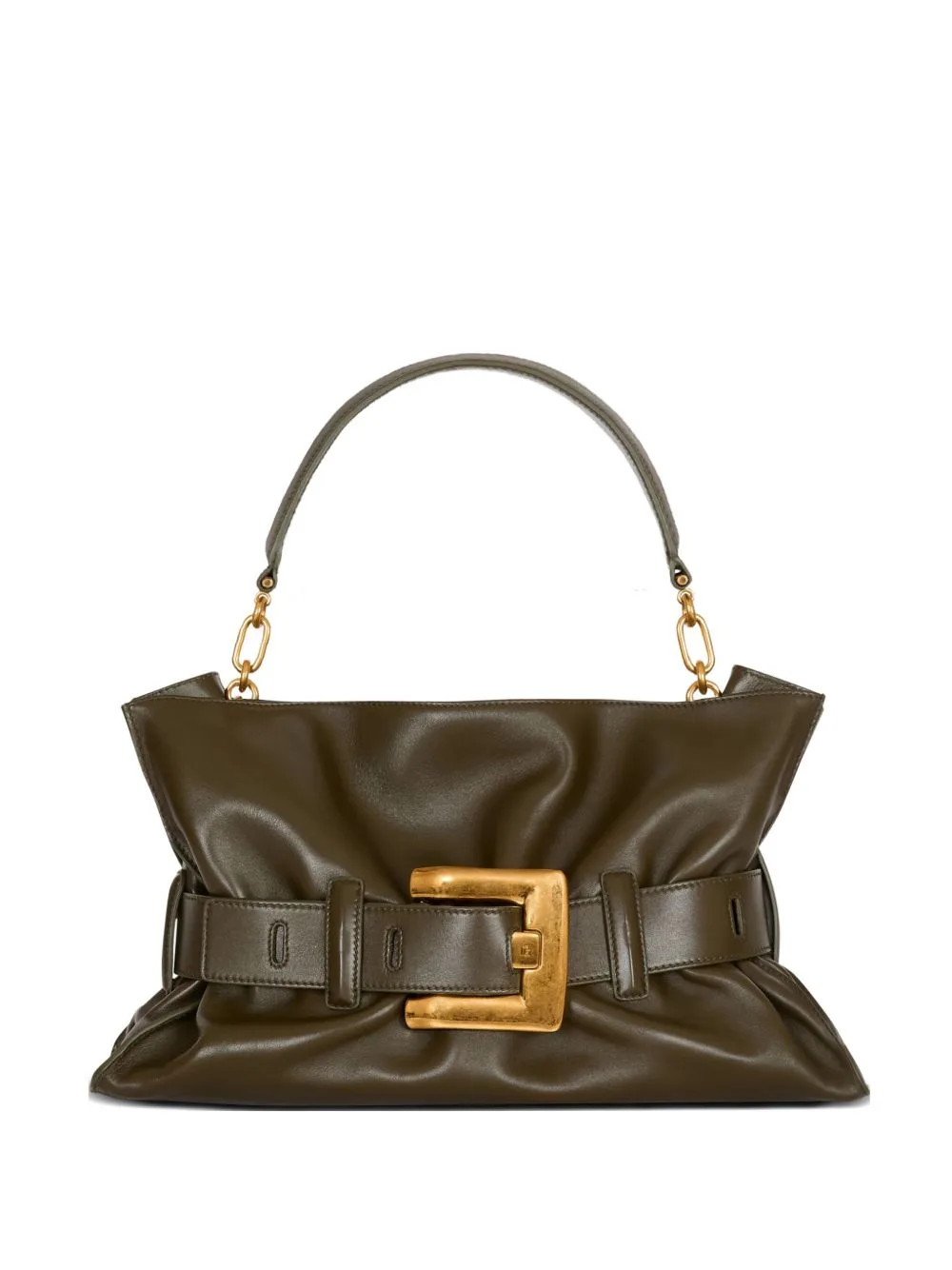 Medium Anthem Bag in Calfskin Leather by Balmain