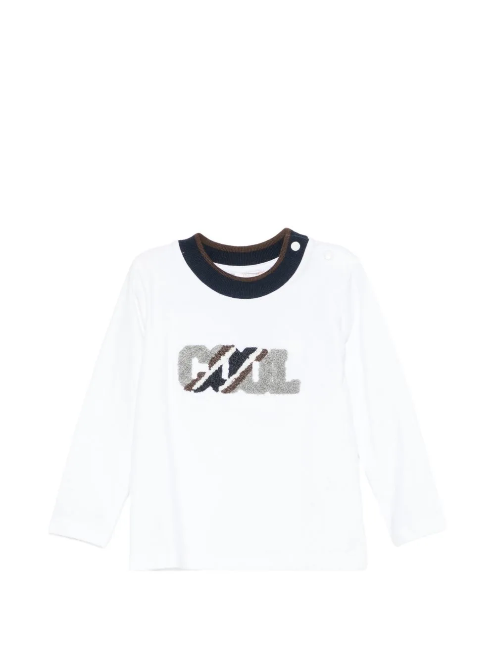 Bouclé-Patch Long-Sleeve T-Shirt by Patachou