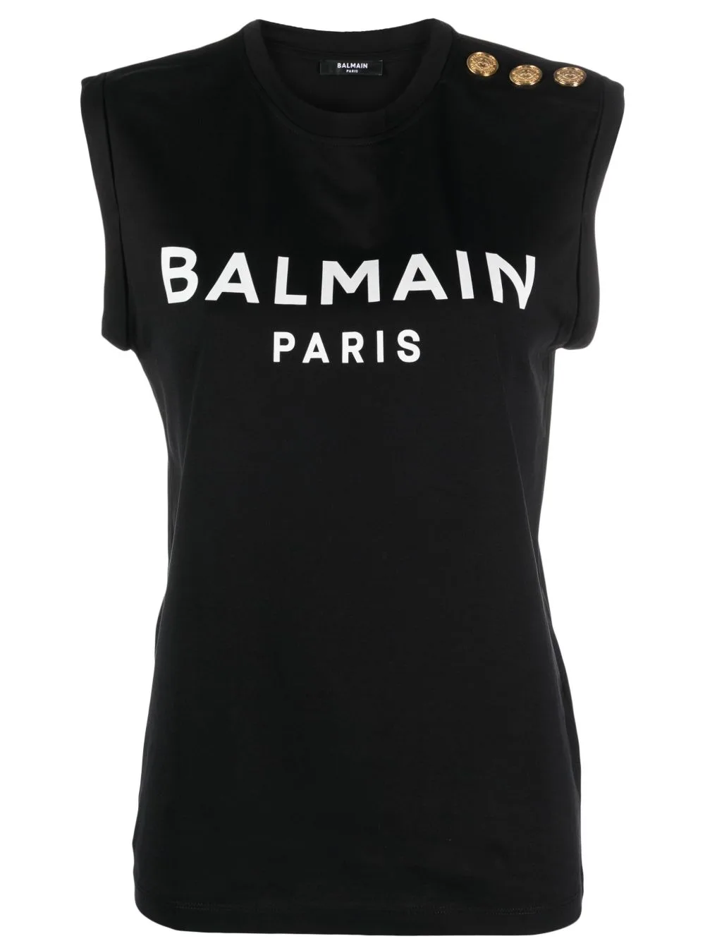 Logo-Print Cotton Tank Top by Balmain