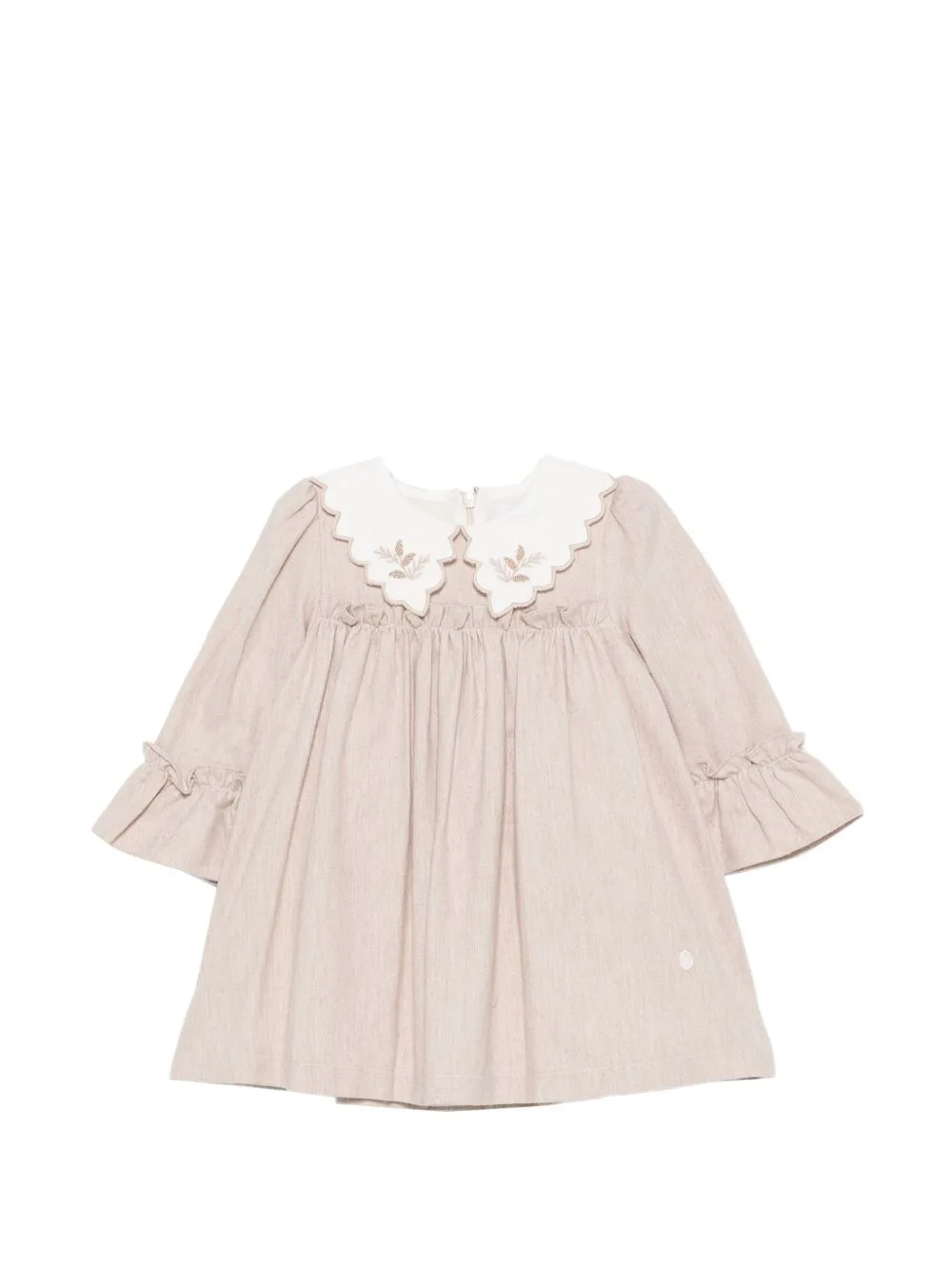 Embroidered-Collar Dress by Patachou