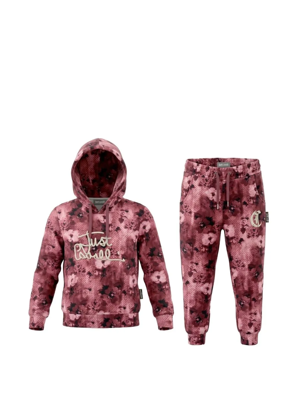 Floral-Print Hoodie Tracksuit by Just Cavalli