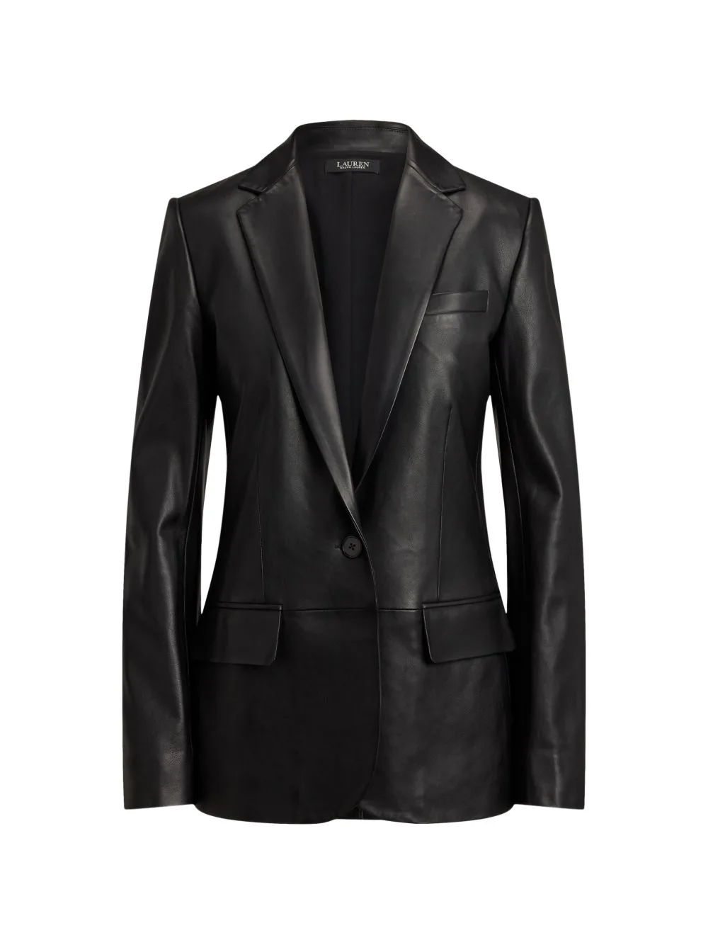 Single-Button Leather Blazer by Lauren Ralph Lauren