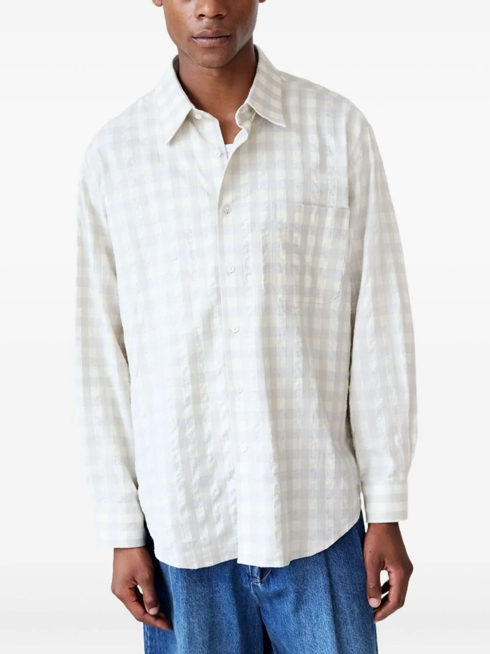 Check-Pattern Shirt by Carter Young