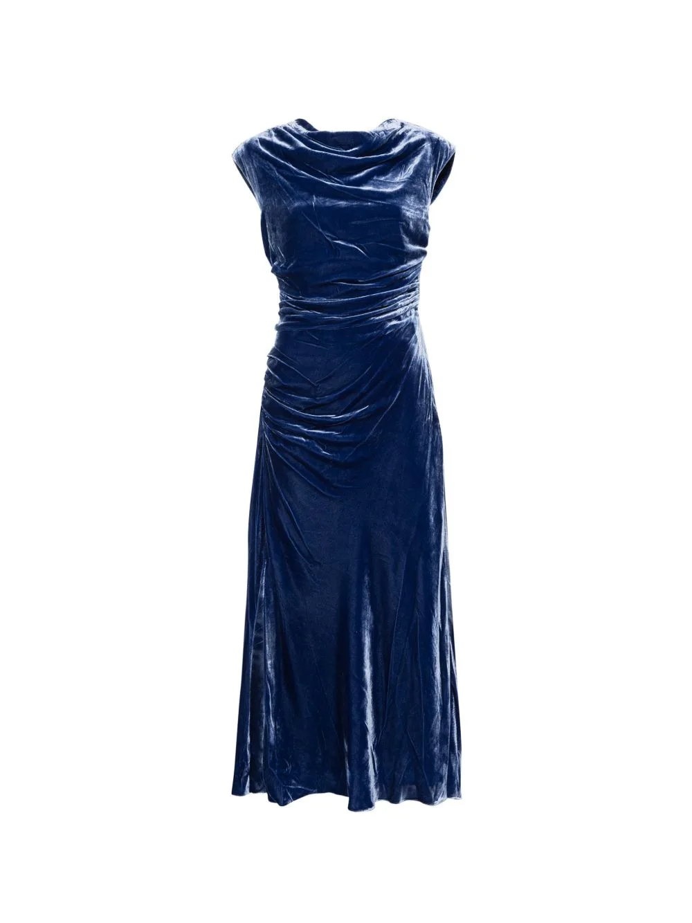 Burke Draped Velvet Midi Dress by SIMKHAI