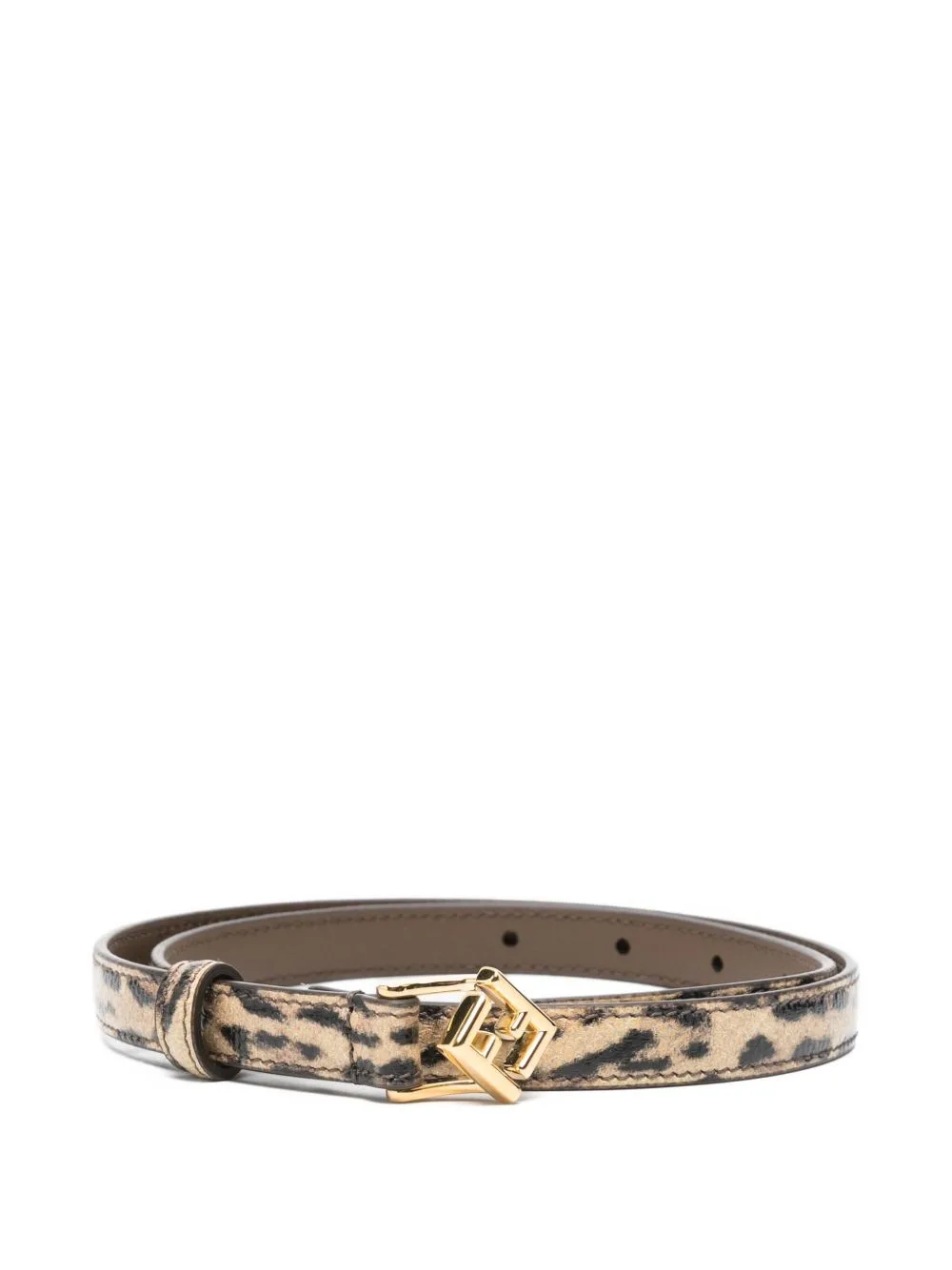 Leopard-Print Leather Belt by FENDI