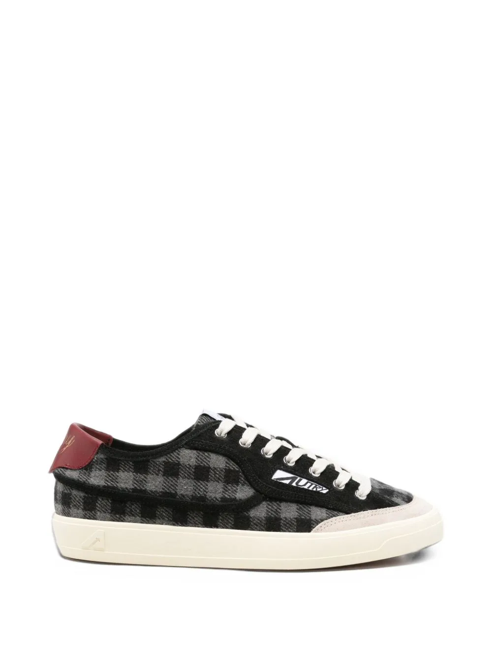 Windscape Check-Pattern Leather Sneakers by Autry
