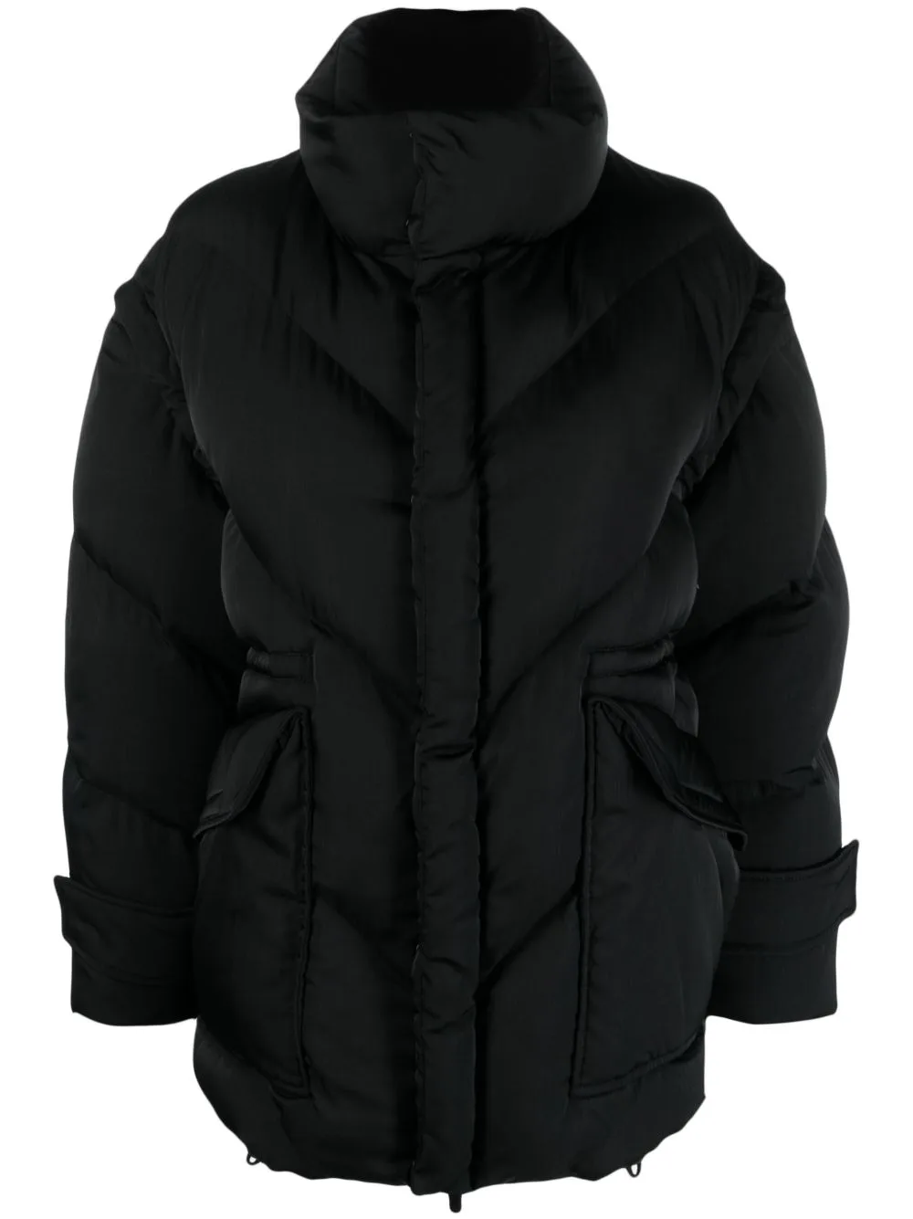 Funnel-Neck Quilted Jacket by Del Core